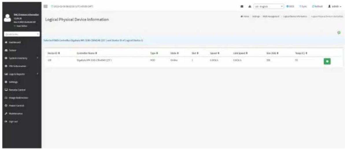 GIGABYTE H263-S62 - Logical Device Information - 4