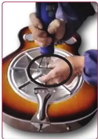 Pyle PGA500BR - How to check the cone fit on a Resonator/Resophonic guitar - 1