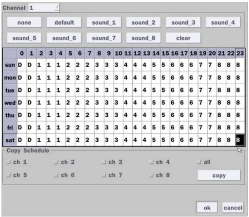 Speco Technologies ZIPT471 - Schedule - 2