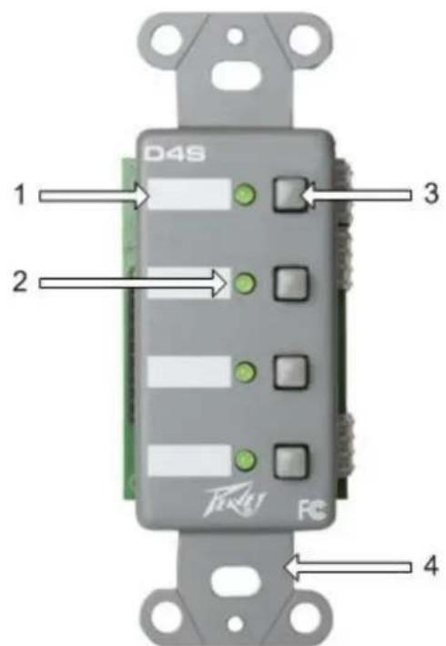 PEAVEY D1V - D4S front and rear panel - 1