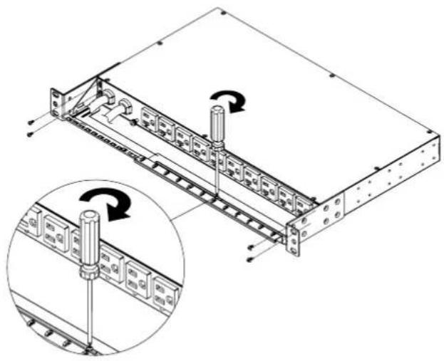 CyberPower PDU30SWHVT19ATNET - Step 2. Cord Retention Tray Installation (optional) - 1