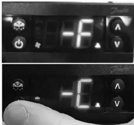 Delfield CoolScapes GBR3P-G - R290 CHANGING DISPLAY FROM FAHRENHEIT TO CELSIUS ON ERC112 CONTROL - 6