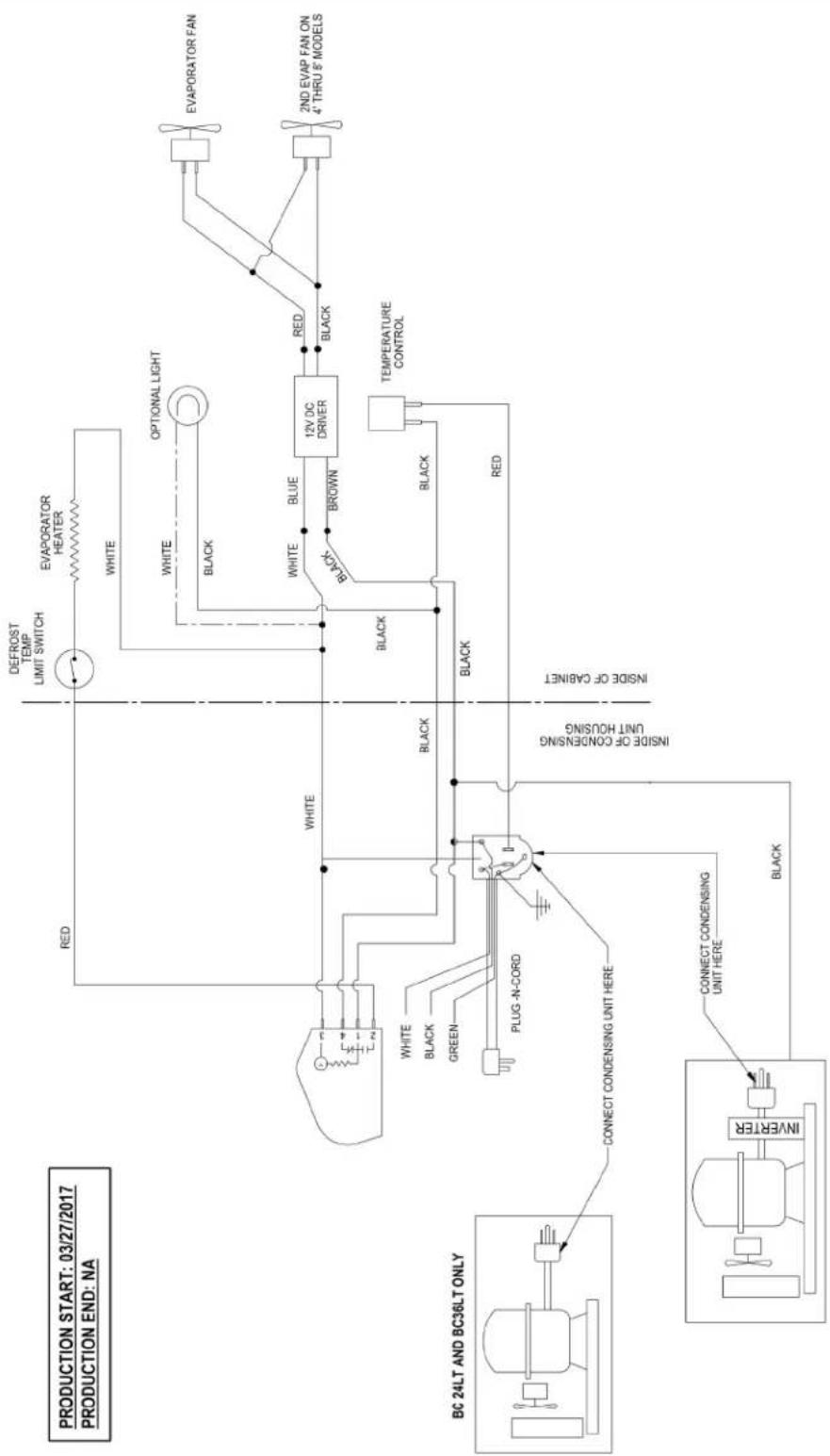 Perlick BC96 - WIRING DIAGRAM - LOW-TEMP BOTTLE COOLERS - 1