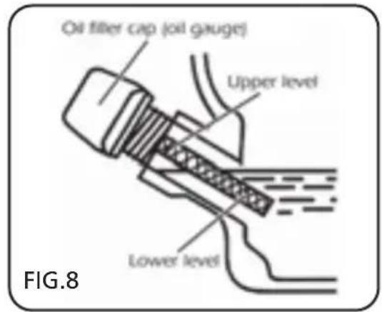 Draper PG43W - CHECKING THE ENGINE OIL - FIGS. 8 - 9 - 1
