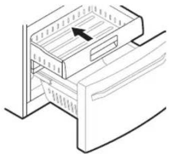 LG LRFDS3006D - Insert the drawer into the frame, and push the drawer back until it clicks into place. - 1