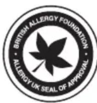 BRITISH ALLERGY FOUNDATION ALLERGY UK SEAL OF APPROVAL