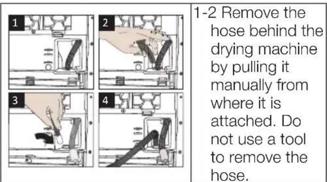 BEKO B3T4329M - Connecting the water drainage hose - 1