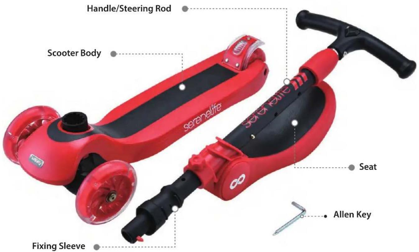 Handle/Steering Rod Scooter Body serenelife Serenelife Seat Fixing Sleeve Allen Key