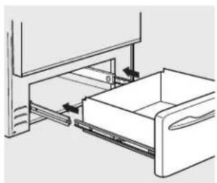 GE EGR3000EDCC - To replace storage drawer: - 2
