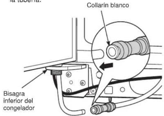 Bisagra inferior del congelador Collarín blanco