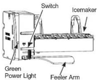 Switch Icemaker Green Power Light Feeler Arm