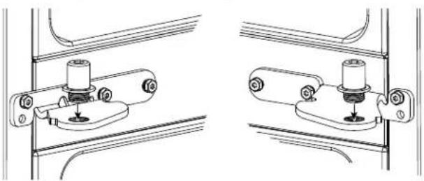 Crosley XNE25JSKSS - REINSTALLING CENTER HINGE BRACKETS AND HINGES - 2