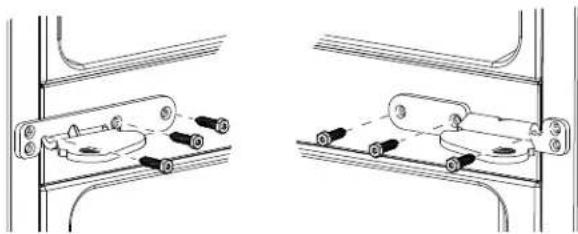 Crosley XNE25JSKSS - REINSTALLING CENTER HINGE BRACKETS AND HINGES - 1
