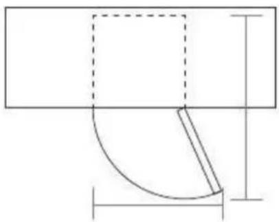 Becken FD2-40 - Requisitos de Espacio de la Puerta - 1