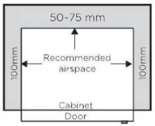 WESTINGHOUSE WFB2804WB - Adequate ventilation around your refrigerator. - 1