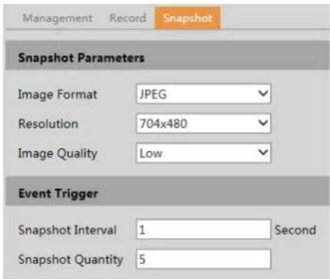Speco Technologies O8FD1 - - Snapshot Settings - 1