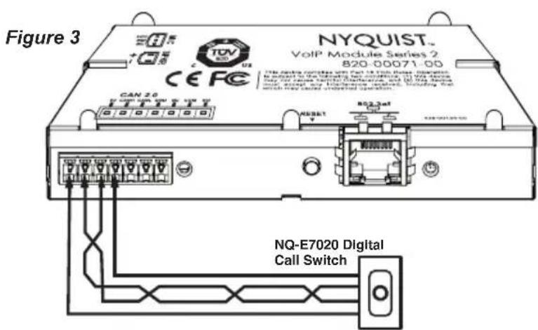 Figure 3 NYQUIST. VoIP Module Series 2 820-00071-00 CAN 2.0 RESET NQ-E7020 Digital Call Switch