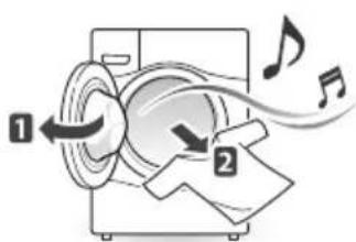 Diagram illustrating sound recording process with labeled parts 1 and 2, showing sound waves and musical notes