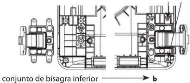 conjunto de bisagra inferior → b