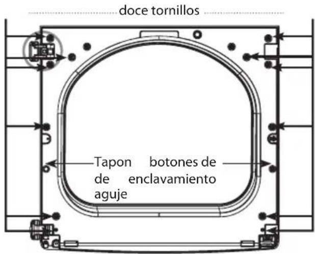 doce tornillos Tapon botones de de enclavamiento aguje
