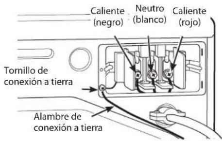 LG DLEX3550W - Conexión de tres hilos para secadoras eléctricas: Conexión directa - 3