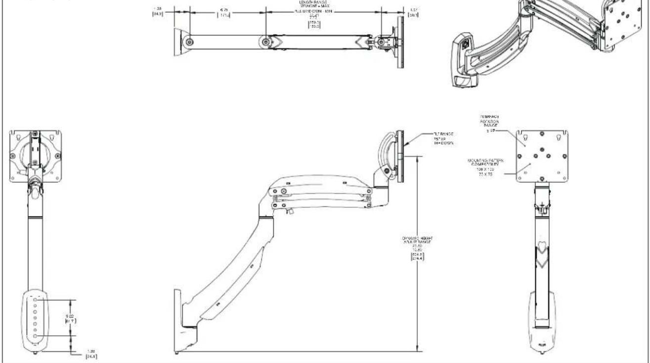 Chief K1W120W - DIMENSIONS - 2
