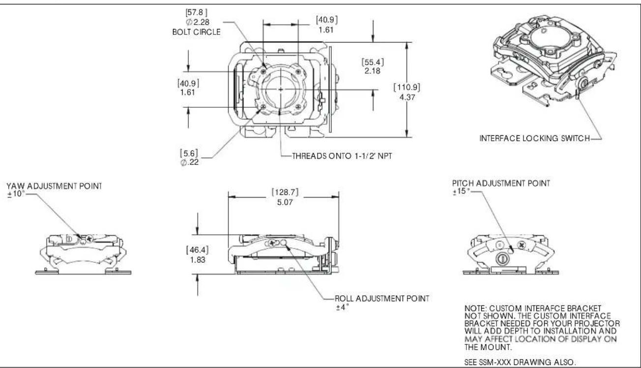 Chief RSMC261 - DIMENSIONS - 1