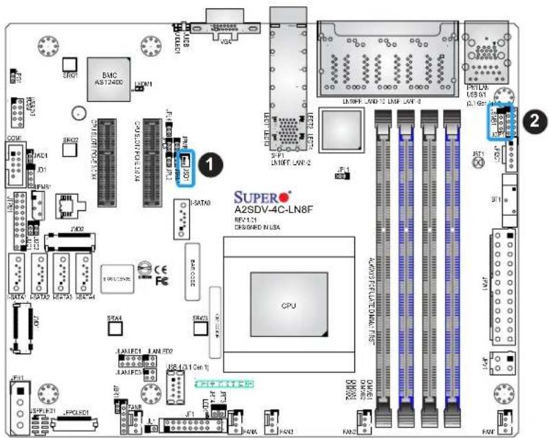 Supermicro A2SDV-8C-LN8F - System Management Bus Header - 1
