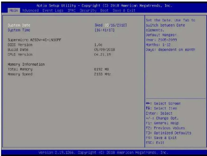Supermicro A2SDV-8C-LN8F - Main Setup - 1