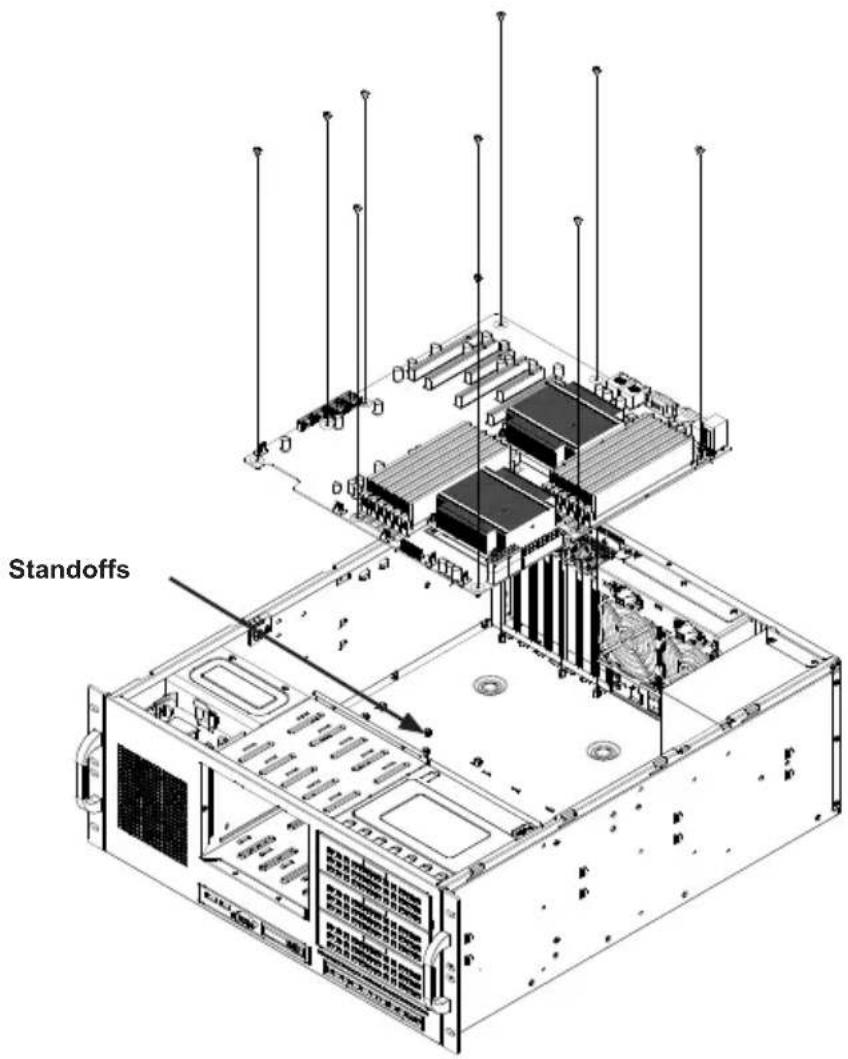 Supermicro SuperChassis SC842TQC-668B - Permanent and Optional Standoffs - 1