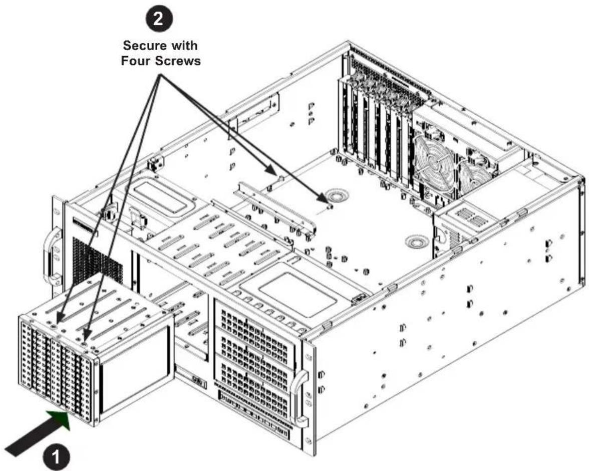 Supermicro SuperChassis SC842TQC-668B - Installing the Hard Drive Cage - 1