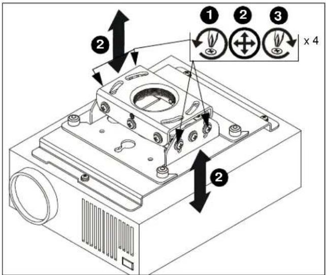 Technical diagram of a mechanical device with numbered components and directional arrows indicating assembly or operation.