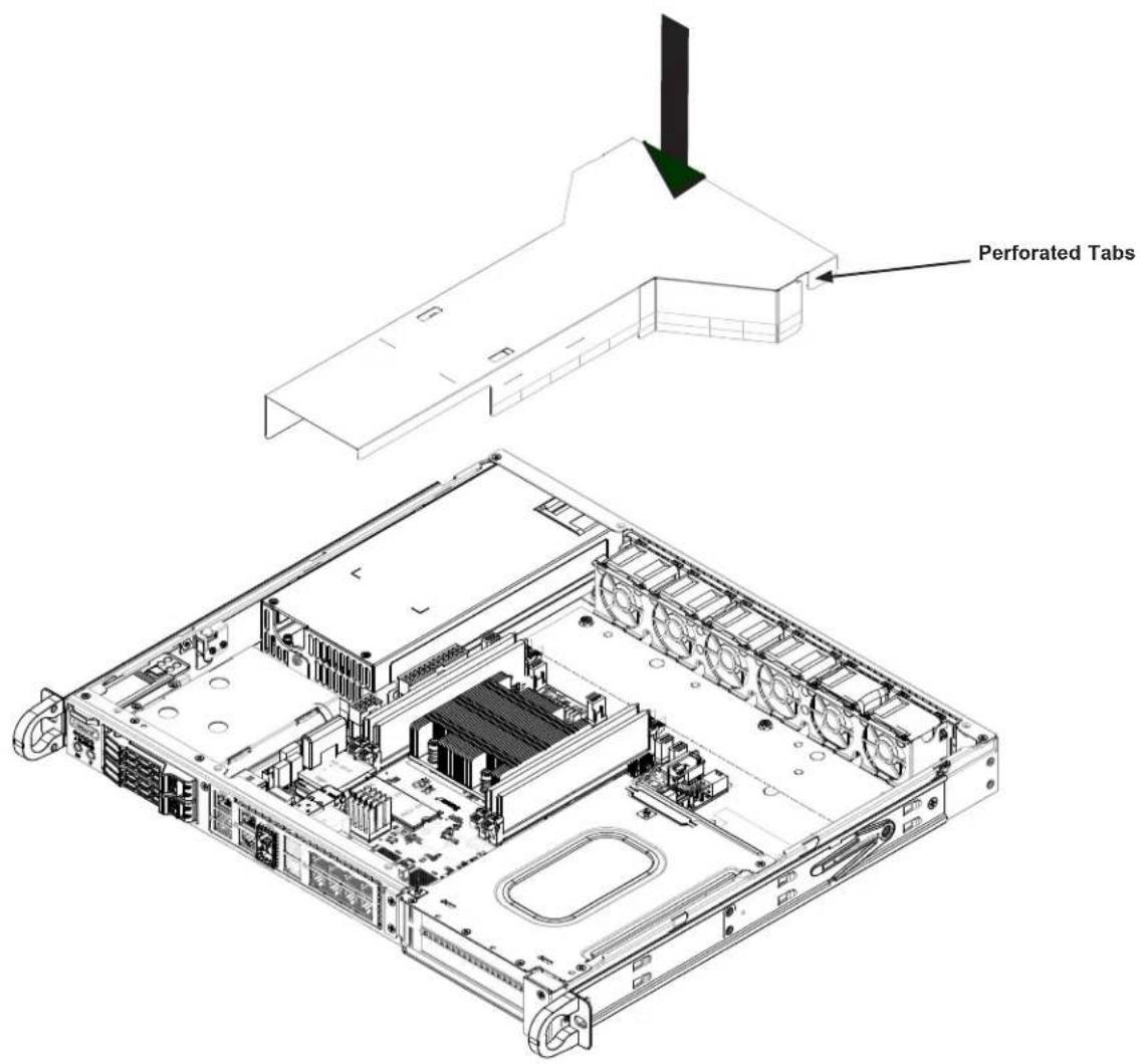 Supermicro SuperServer 1019D-4C-FHN13TP - Installing the Air Shroud - 1