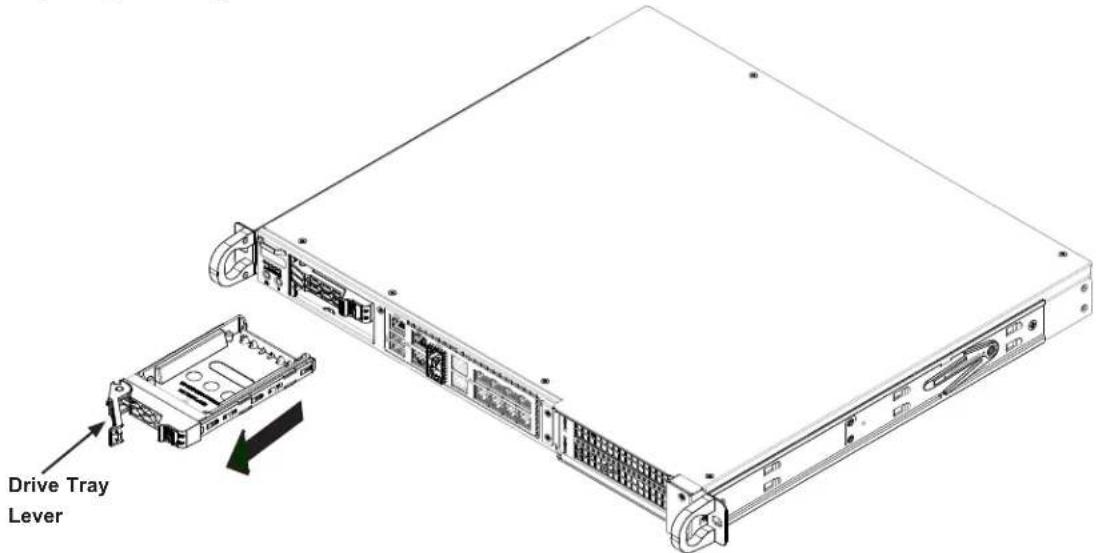 Supermicro SuperServer 1019D-4C-FHN13TP - Installing 2.5" Hot-Swappable Hard Drives - 1