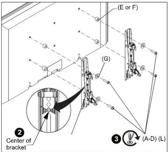 Chief OLCB2X1U - Attaching Interface Brackets to Display - 2