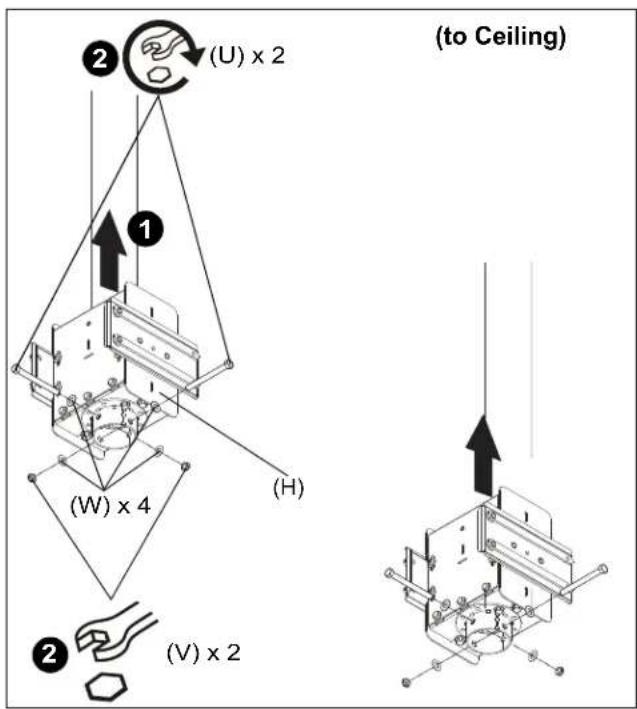 Chief OLCB2X1U - Attaching Mount to ODAC Series Column - 2