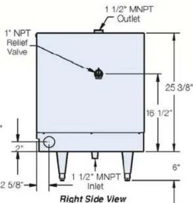 Hubbell J66R - Model (J16) - (64 to 88kW) Dimensions - 3