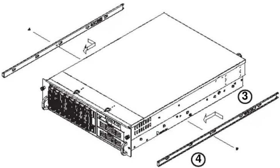 Supermicro SC833T-550 - Procedures to Install Chassis Rails - 2
