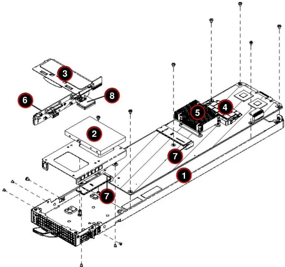 Supermicro MicroBlade MBI-6119G-T7LX - 4-3 Blade Unit Components - 1