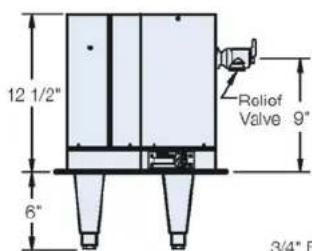 Hubbell J1618S - Model J3 - (2.9 to 11.4 kW) Dimensions - 2