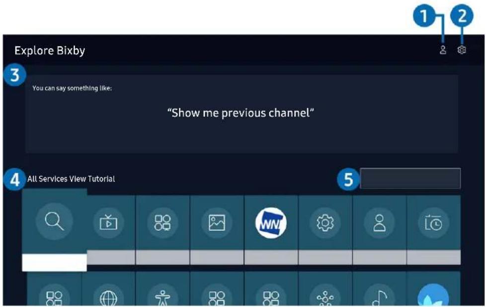 SAMSUNG UA50RU7470U - Learning about the Explore Bixby Screen - 1