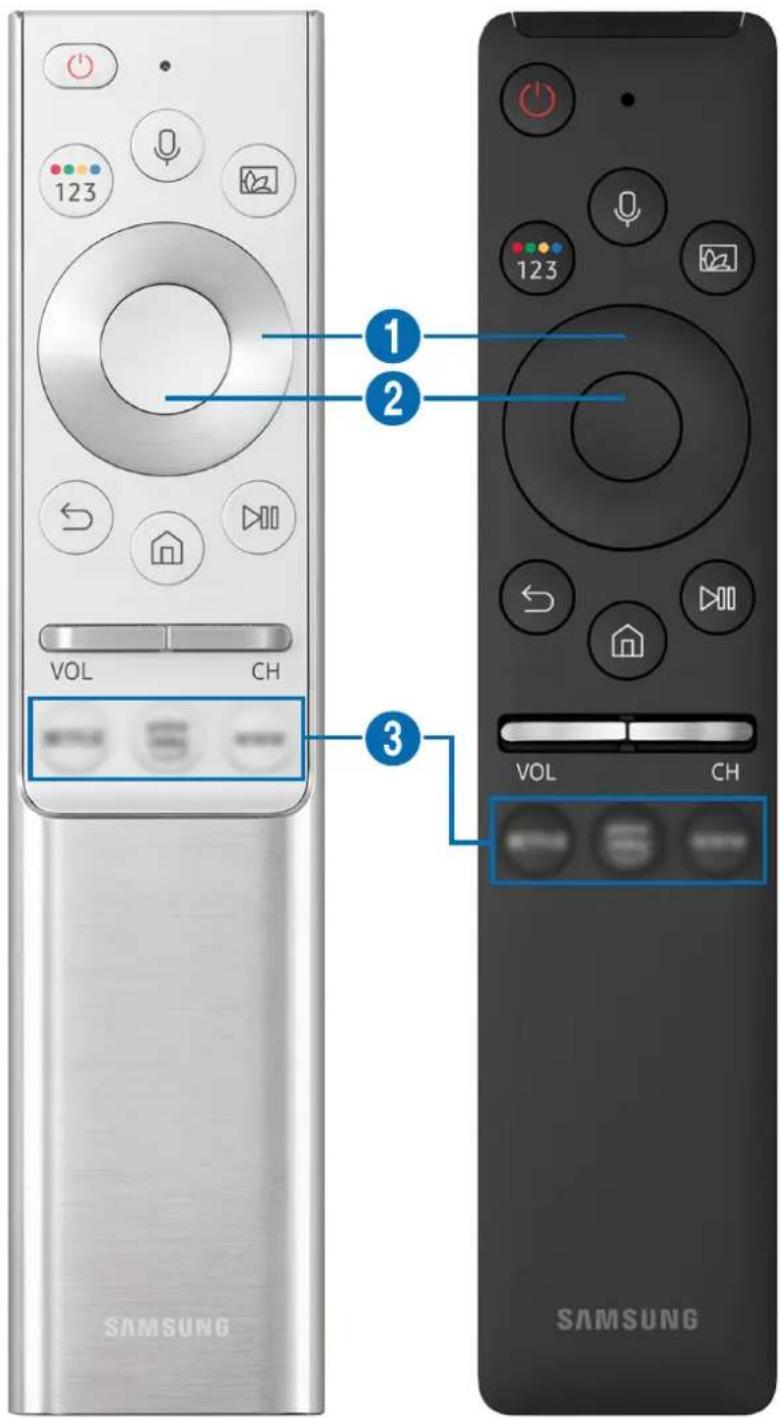 SAMSUNG UA50RU7470U - About the Samsung Smart Remote (QLED TV and The Serif) - 1