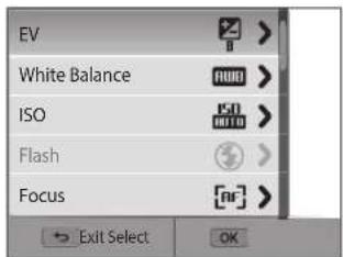 SAMSUNG WB2014F - For example, to select a White Balance option in Program mode: - 2
