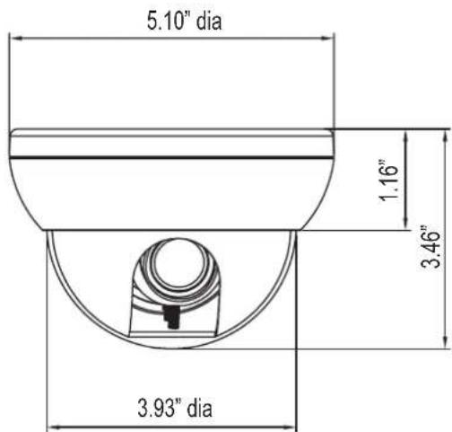 Speco Technologies HTINT601T - CAMERA DIMENSION - 3