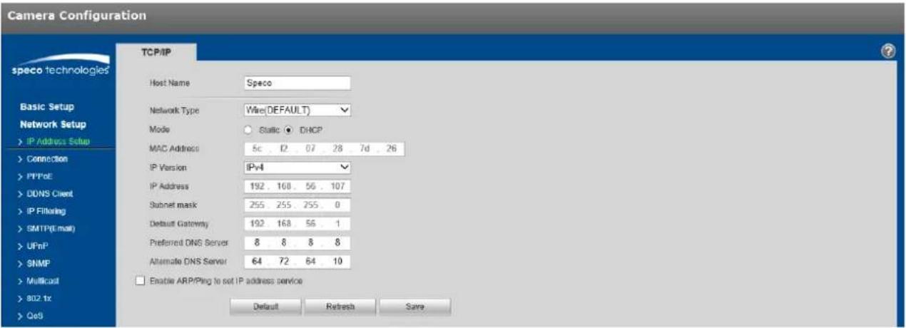 Speco Technologies O6MDP2W - IP Address Setup - 1