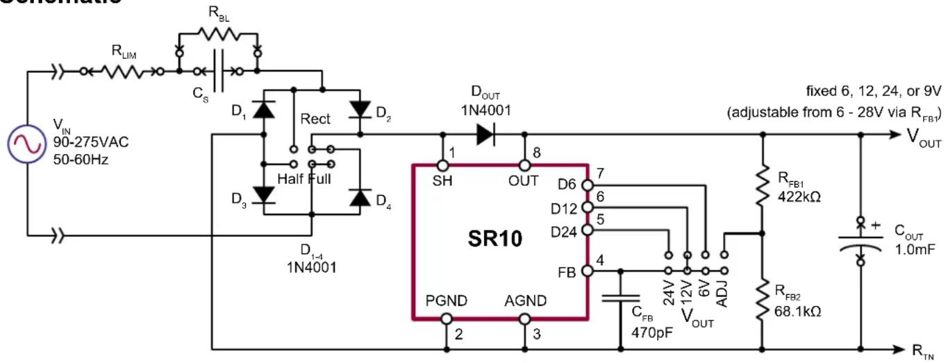 Microchip SR10DB1 - DC Output (+ and -) - 1