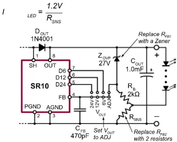 Microchip SR10DB1 - Driving LEDs - 1