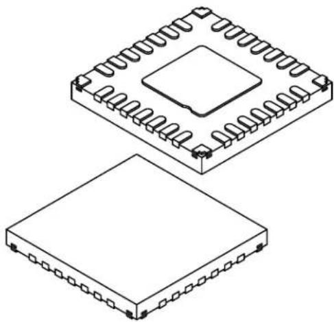 Microchip PIC32MM0016GPL028 - 28-Lead Ultra Thin Plastic Quad Flat, No Lead Package (M6) - 4x4x0.6 mm Body [UQFN] With Corner Anchors - 1