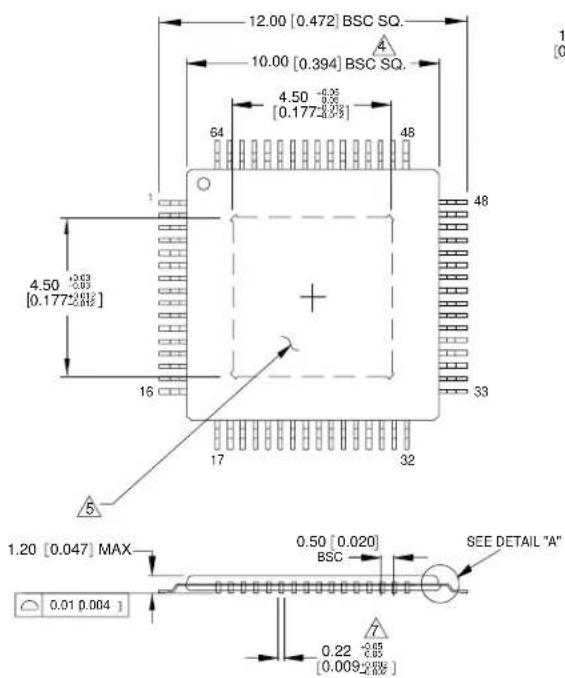 Microchip SY89825U - 64-PIN EPAD-TQFP (DIE UP) (H64-1) - 1
