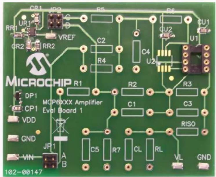 Microchip MCP6XXX - MCP6XXX AMPLIFIER EVALUATION BOARD 1 SET-UP - 2
